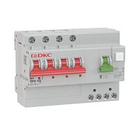 Выключатель автоматический дифференциального тока 4п C 63А 100мА 6кА тип A YON MDV63 | код MDV63-43C63-A | DKC